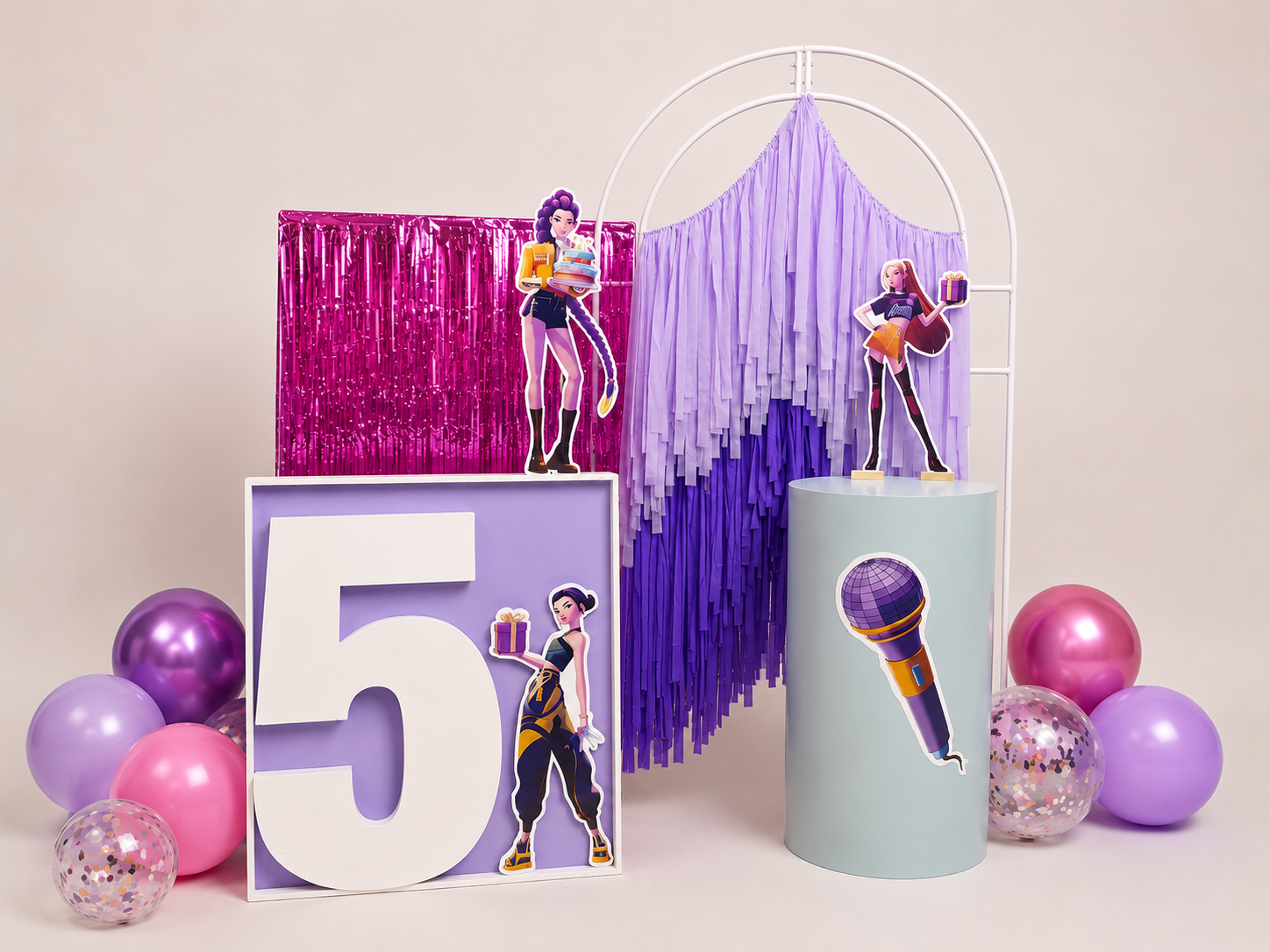 K-Pop themed kids party setup at Kidztown Seaford